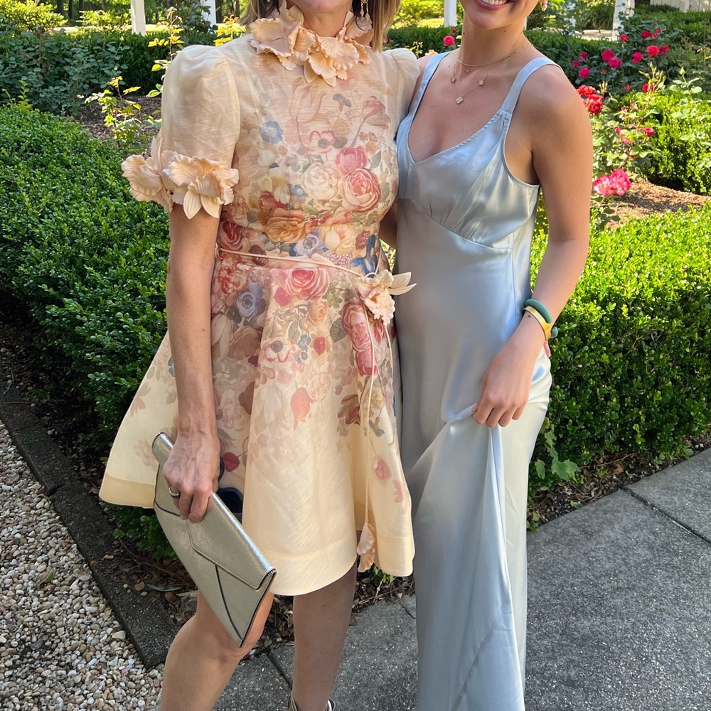 Zimmermann Cream Floral Mini Dress - Luminosity Lift Off Flower Mini Dress